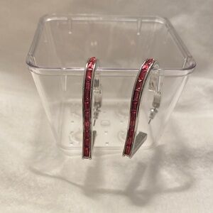 Valentines Silver and Pink Heart Shaped Pink Earrings